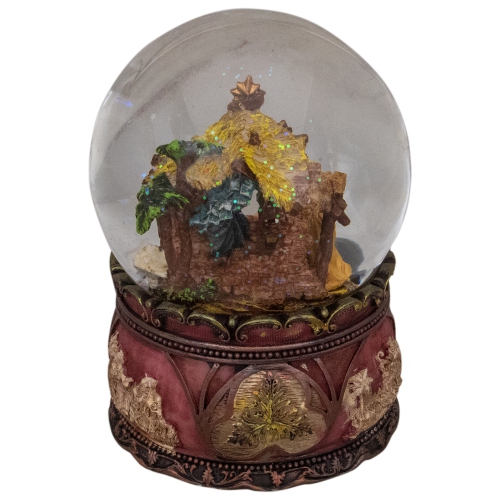 5.75" Holy Family Nativity Scene Christmas Snow Globe