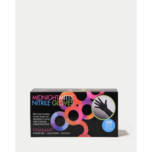 Framar Midnight Mitts Black Nitrile Gloves Small 100/Box