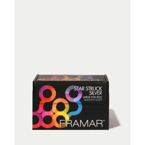 Rouleau de 5 lb de papier d’aluminium lisse argenté frappé par l’étoile de Framar
