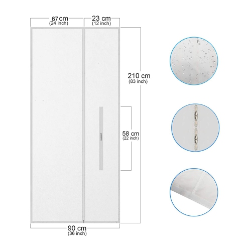 axGear Door Seal for Portable Air Conditioner and Tumble Dryers 90 x 120 cm Zipper