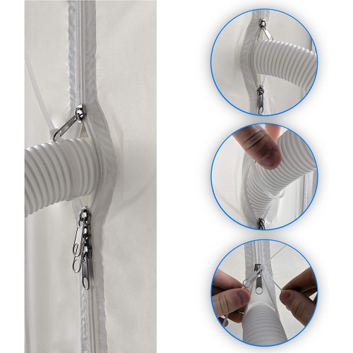 axGear Door Seal for Portable Air Conditioner and Tumble Dryers 90 x 120 cm Zipper