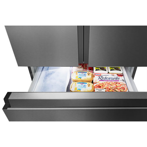 Réfrigérateur à deux portes 26,6 pi³ 36 po avec distributeur d'eau de Hisense - Inox