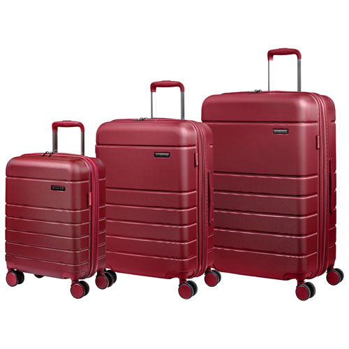 Ensemble de 3 valises rigides extensibles Journey de Champs - Rouge