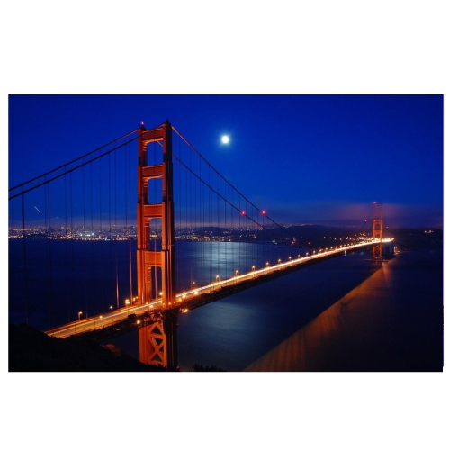 LED Lighted San Francisco Golden Gate Bridge Canvas Wall Art 15.75" x 23.5"