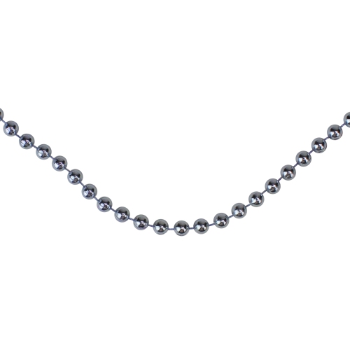 NORTHLIGHT  15' X 0.25" Shiny Beaded Artificial Christmas Garland - Unlit In Sky Blue