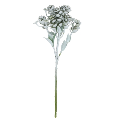 11.75" White and Mint Green Sedum Artificial Christmas Spray