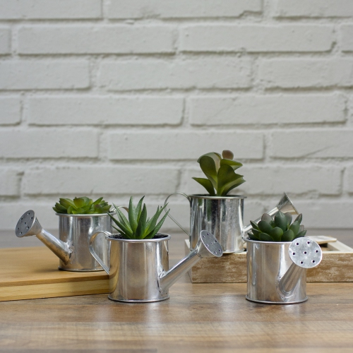 6" Artificial Mini Aloe Vera Succulent Plant with Watering Can