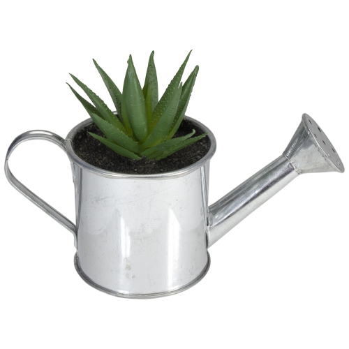 6" Artificial Mini Aloe Vera Succulent Plant with Watering Can