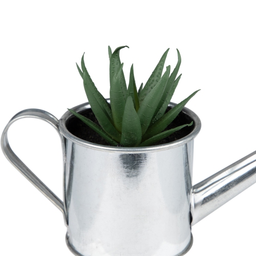 6" Artificial Mini Aloe Vera Succulent Plant with Watering Can