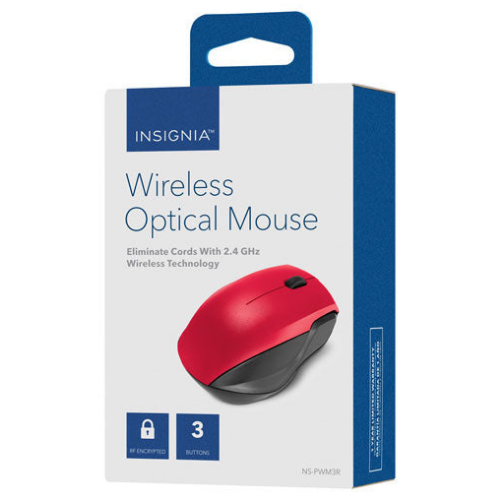 INSIGNIA  - Ns-Pvm3Rc Wireless Optical Mouse In Red