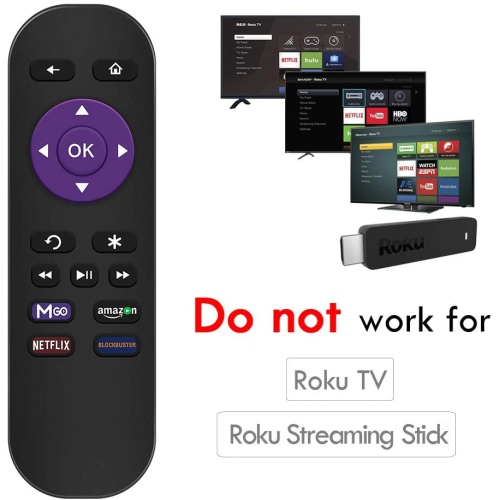 Replacement Remote Control for Roku Models: Roku 1, Roku 2(HD, XD, XS), Roku 3, Roku LT, HD, XD, XDS, Roku N1