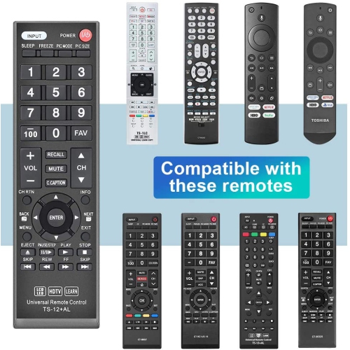 Universal Remote Control Compatible Replacement for Toshiba TV/HDTV/LCD/LED, CT-90325 CT-90326 CT-90329 CT-8037