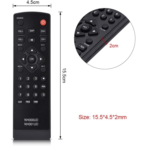 Universal Remote Control NH000UD Replacement for Smart TV, 4K TV Remote Control for Brand LCD Digital