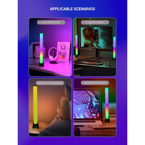 Lumière ambiante créative colorée RVB contrôlée par application pour voiture, décoration de salle de jeu, bureau, studio DJ