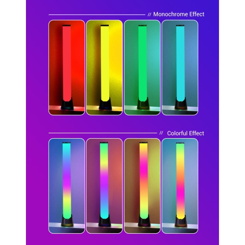 Lumière ambiante créative colorée RVB contrôlée par application pour voiture, décoration de salle de jeu, bureau, studio DJ