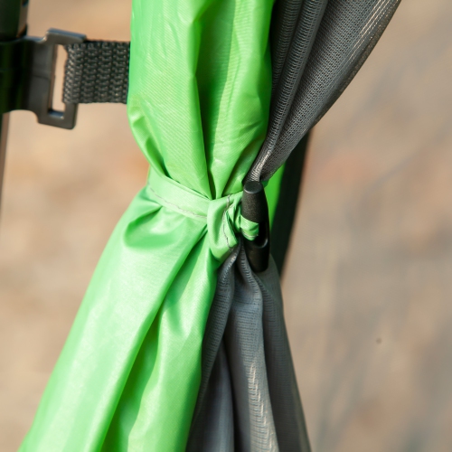 Outsunny 6 People Instant Automatic Camping Tent, 2-Tier Fabric Backpacking Tent with 4 Windows 2 Doors Portable Carry Bag for Fishing Hiking, Green