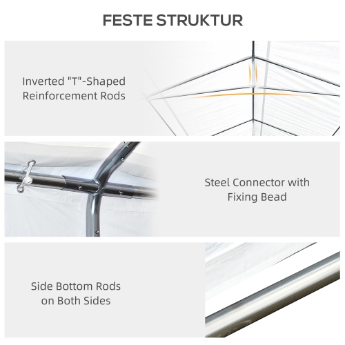 Outsunny 20' x 10' Party Tent Canopy, Gazebo Tent with 6 Removable Side Walls and Windows for Outdoor Event, White