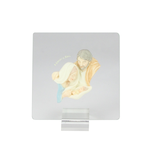 6.5" Lasting Expressions A Savior is Born Holy Family Christmas Nativity Plaque