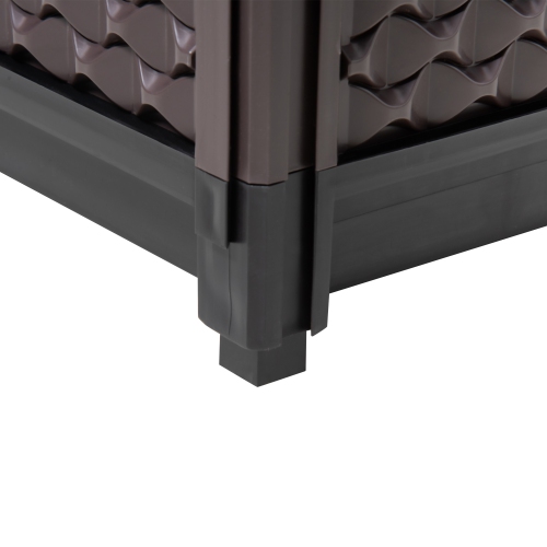 Outsunny 8ft Garden Arch with Two Planters Outdoor Steel Trellis Arbor for Climbing Plants, Weddings, Party, Brown, Black