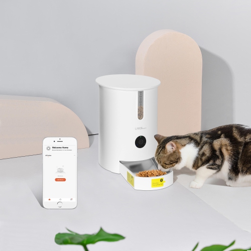 2.4G WiFi Smart Dry Food Dispenser Automatic APP Control Pet Dog & Cat Feeder with Camera - LIVINGbasics®