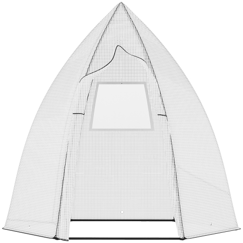 Tente de jardin portative de 63 x 54 x 71 po d’Outsunny pour plantes avec porte à fermeture à glissière et fenêtre en filet pour l’extérieur, le jard