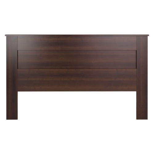 Wright Home Traditional King Flat Panel Wood Headboard in Espresso