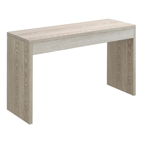 Pemberly Row Traditional Console Table in White Wood Grain Finish