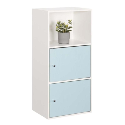 CONVENIENCE CONCEPTS Xtra Storage 2 Door Cabinet With Seafoam And White Wood Finish