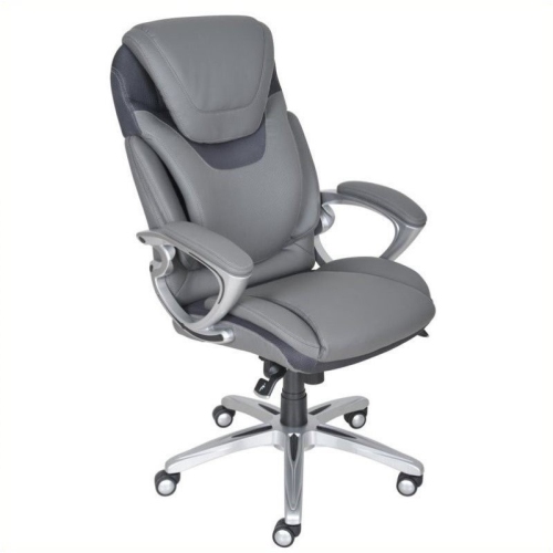 Scranton & Co Modern Executive Office Chair Grey Bonded Leather