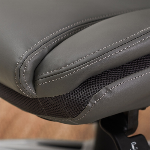 Scranton & Co Modern Executive Office Chair Grey Bonded Leather