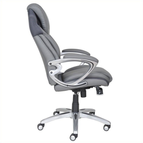 Scranton & Co Modern Executive Office Chair Grey Bonded Leather