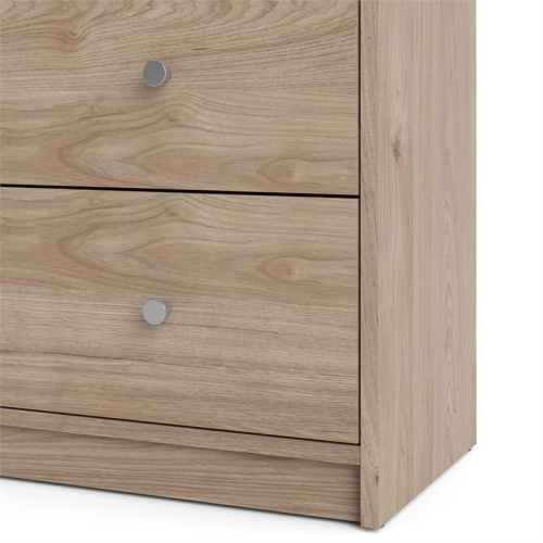 Pemberly Row Engineered Wood Brown Contemporary 6 Drawer Double Dresser