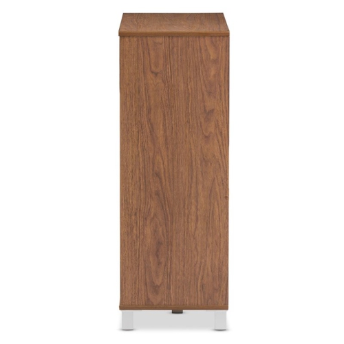 Hawthorne Collection 2-Door Shoe Storage Cabinet in Walnut