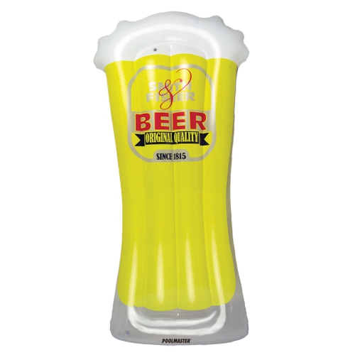 72" O' Beer Inflatable Yellow and white Swimming Pool Mattress