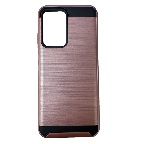 TopSave Blushed Texture PC + TPU Coque rigide et robuste pour Samsung Galaxy A03s 165 mm Version US et 166 mm CAN/US Version, Or rose