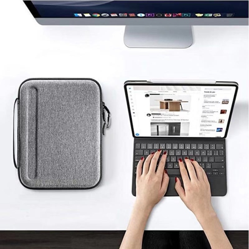 Le boîtier rigide portatif étanche de navor est compatible avec les iPad ou les tablettes de 12.9 po/11 po/10.9”/10.2”, le range-câbles d’accessoires