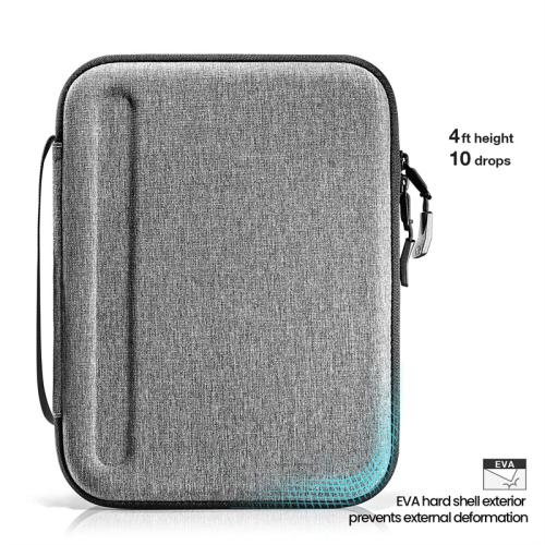 Le boîtier rigide portatif étanche de navor est compatible avec les iPad ou les tablettes de 12.9 po/11 po/10.9”/10.2”, le range-câbles d’accessoires