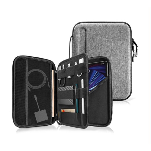 Le boîtier rigide portatif étanche de navor est compatible avec les iPad ou les tablettes de 12.9 po/11 po/10.9”/10.2”, le range-câbles d’accessoires