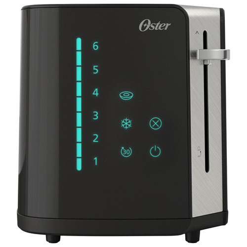 Oster Touchscreen Toaster - 2-Slice - Black/Stainless Steel