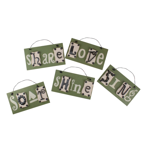 Set of 5 Better Homes & Gardens Inspirational Home Wall Plaques #23582