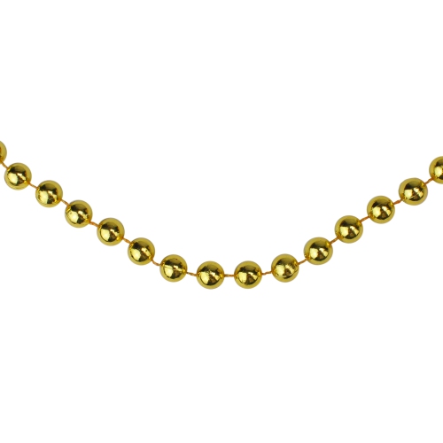 33ft x 10mm Shiny Gold Round Beaded Christmas Garland