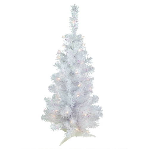 18 White Iridescent Spruce Artificial Christmas Tree - Unlit