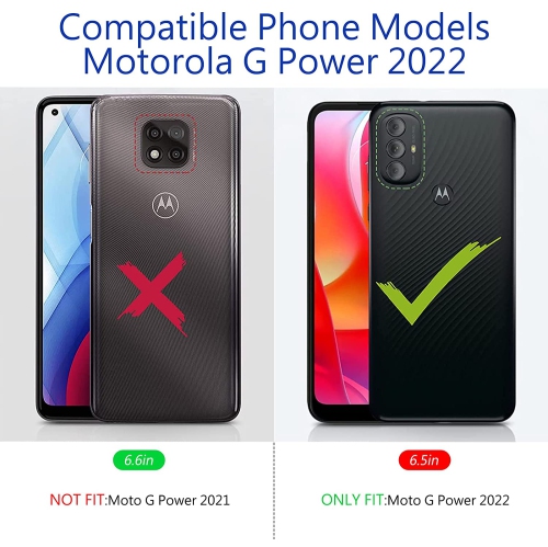 【CSmart】 Dual Layers Heavy Duty Rubber Armor Bumper Hard Case Cover for Motorola Moto G Power 2022 / G Play 2023, Mint