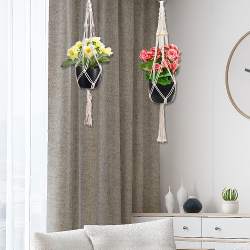 Set of 5 Indoor Hanging Planter Flower Pot with Macrame Plant Hangers For home, bedroom, balcony or patio- Yardlab™