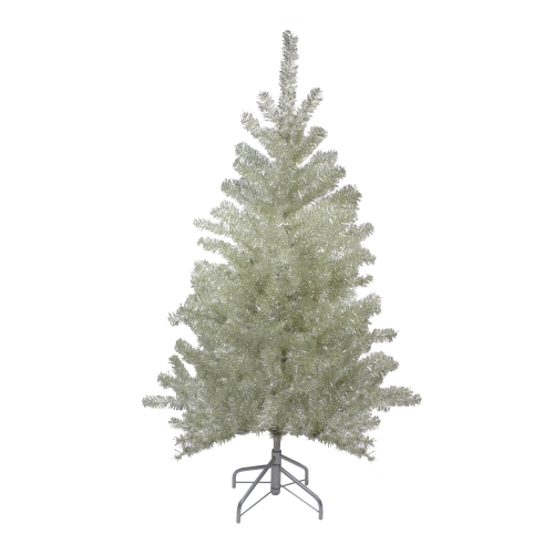 NORTHLIGHT  4.5' Metallic Sheer Artificial Tinsel Christmas Tree - Unlit In Champagne
