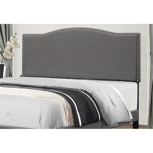 BOWERY HILL  Upholstered Full/queen Headboard In Stone Fabric