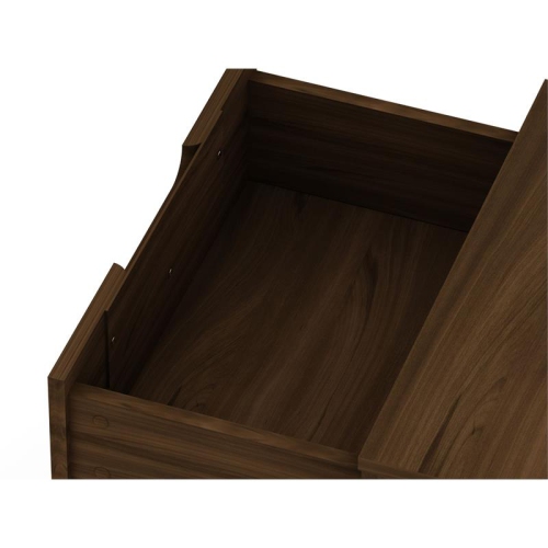 Rockefeller Modern Sleek Nightstand in Brown Engi