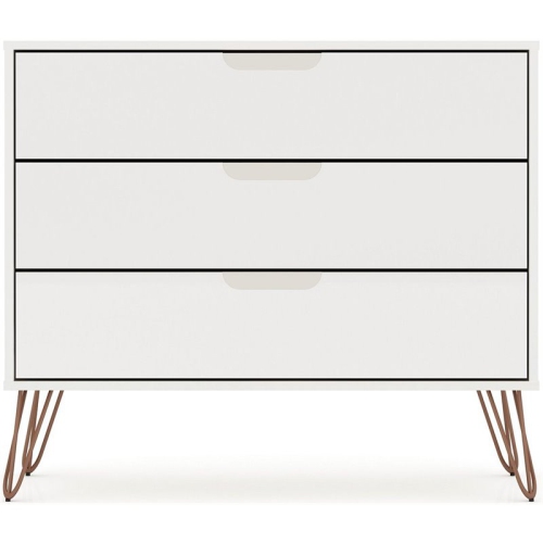 MANHATTAN COMFORT Rockefeller Wood Dresser In White