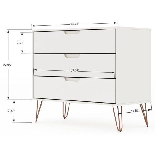 Rockefeller Wood Dresser in White
