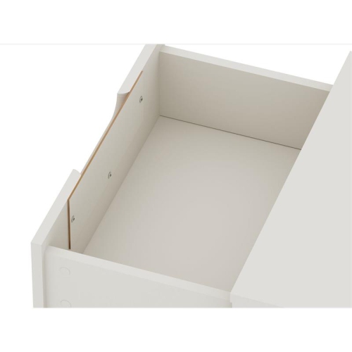 Rockefeller Wood Nightstand in Off White & Nature